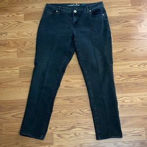 INC skinny leg curvy fit black jeans